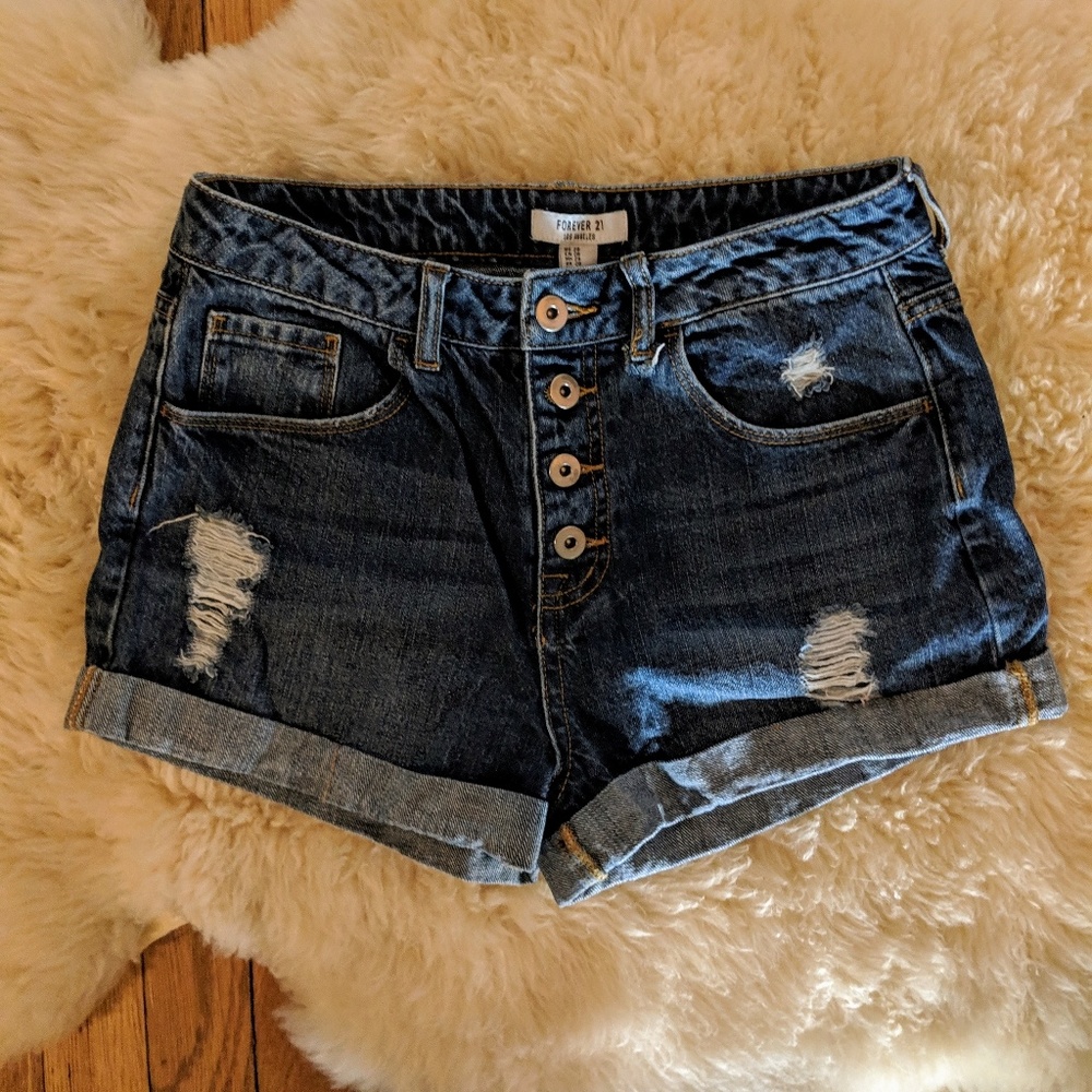 Blue jean shorts